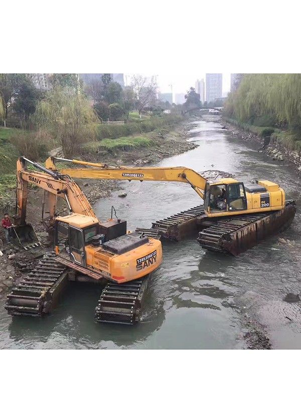 加长臂水路两用挖掘机